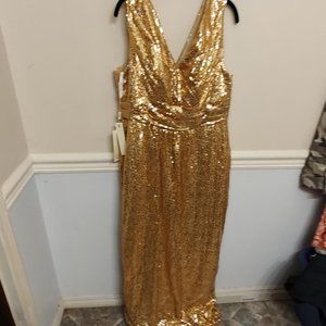 Jaeden women's gold wedding dress nwt